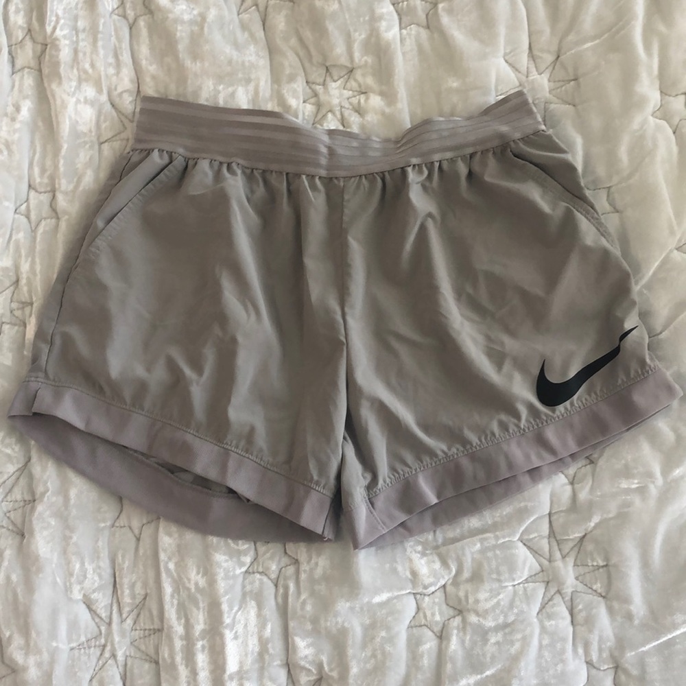 Women’s grey Nike Dri-Fit Flex 4” Training Shorts